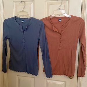 Old Navy Rib-Knit Henleys